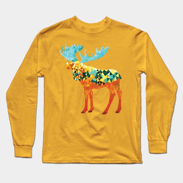 Triangimal Moose Long Sleeve T-Shirt by pasquale